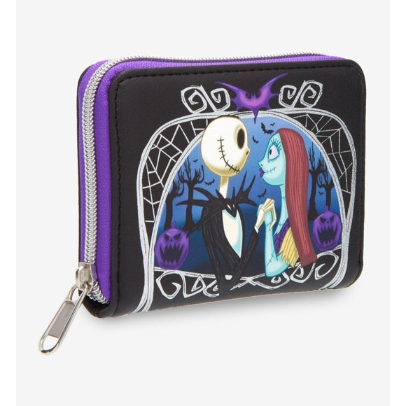Loungefly Nightmare Before Christmas Jack & Sally Pumpkin Frame Backpack WALLET - Picture 7 of 9